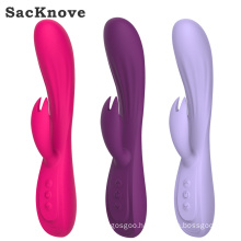 SacKnove Female Rechargeable Strong Clitoris Stimulator Vaginal Pussy Massager Dildo Sex Toys Rabbit Vibrator for Woman